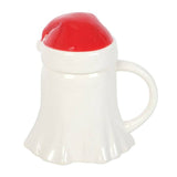 SD-Christmas Ghost Mug with Santa Hat Lid