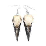 SD-Resin Crow Skull Dangle Earrings
