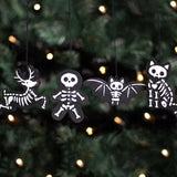 SD-Set of 4 Skeleton Christmas Gingerbread Ornaments