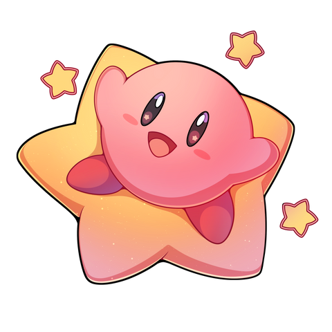 SEVI-Kirby Sticker 3" Kirby On Star IN216