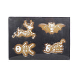 SD-Set of 4 Skeleton Christmas Gingerbread Ornaments
