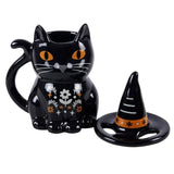 SD-Frightful Folk Black Cat Lidded Mug