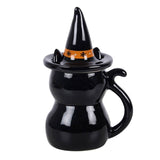 SD-Frightful Folk Black Cat Lidded Mug