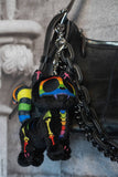 VF-Rainbow Skelekitty Plush Keychain