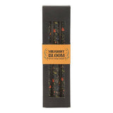 SD-Set of 3 Black Folk Floral Taper Candles