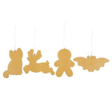 SD-Set of 4 Skeleton Christmas Gingerbread Ornaments