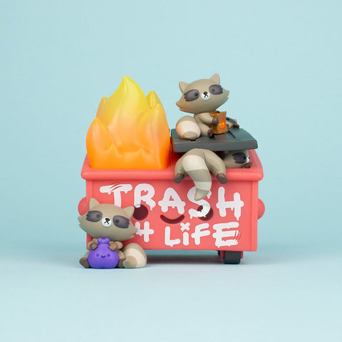 100P-Trash Panda Dumpster Fire Vinyl Figure
