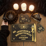 SD-Black Ouija Board Planchette Coaster Set