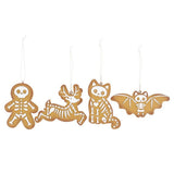 SD-Set of 4 Skeleton Christmas Gingerbread Ornaments