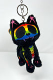 VF-Rainbow Skelekitty Plush Keychain