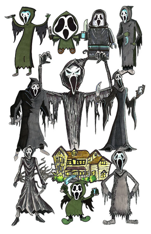 LEE-Ghostface Collage - 11x17 (3005)