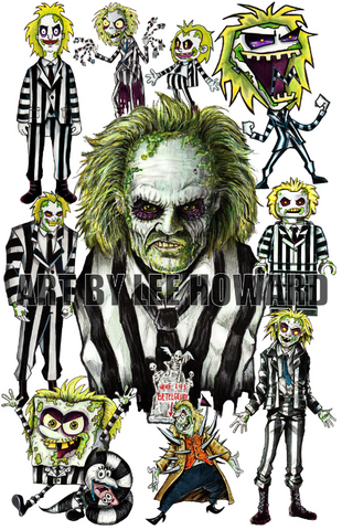 LEE-Beetlejuice Collage - 11x17 (3001)
