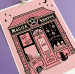 WSA-Witch Magick Shoppe Art Print- 8.3x11.7 "A4"