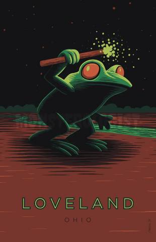 MO-Loveland, Ohio Frogman Travel Poster - 11x17