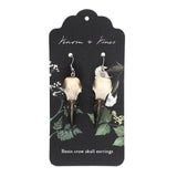 SD-Resin Crow Skull Dangle Earrings