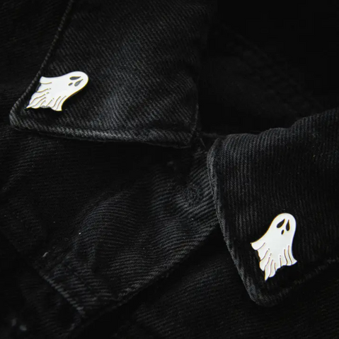 ECT-Sheet Ghost Collar Pin Set For Halloween