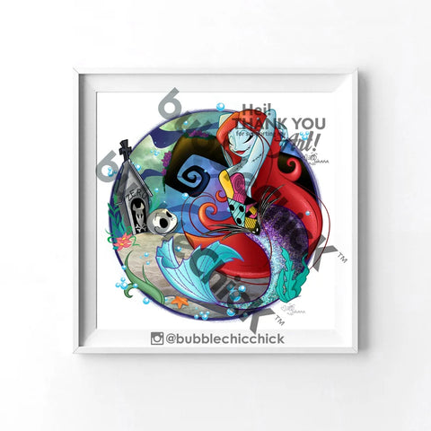 BC-Mermaid Sally - 8x8 Art Print