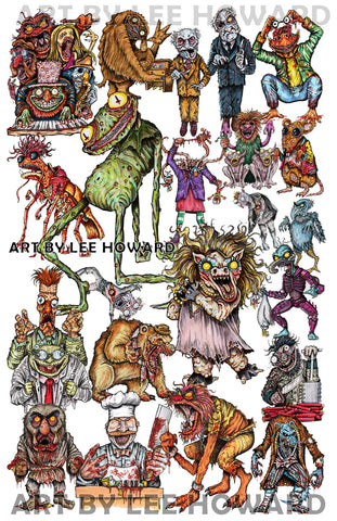 LEE-Muppets Horror Collage - 11x17 (3012)