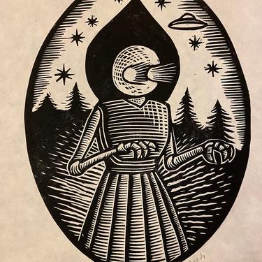 BRR-Flatwoods Monster Block Print - 16x20 (2009)