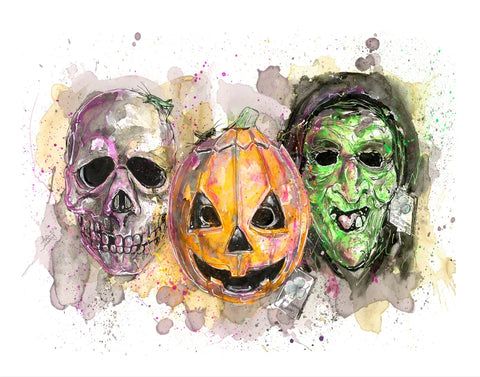 AAB-Halloween 3 Masks - 11x14