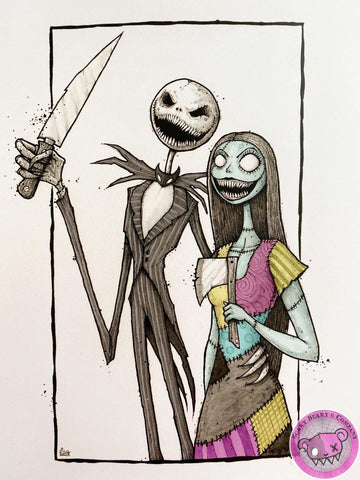 SBC-Jack Skellington and Sally Patches - Color - 8.5x11