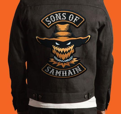 MO-Sons Of Samhain Scarecrow Halloween Biker Back Patch