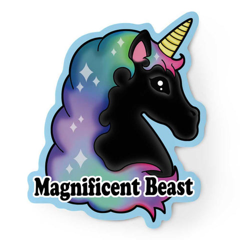 AL-Dark Magnificent Beast Unicorn Sticker