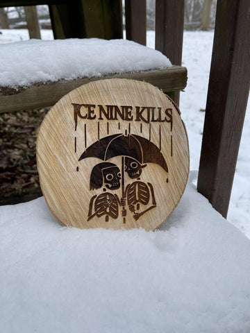 HELLL-Ice Nine Kills Woodcut Round Plaque