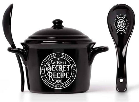 PTC-Witches Secret Recipe soup Bowl w/ Spoon (14844)