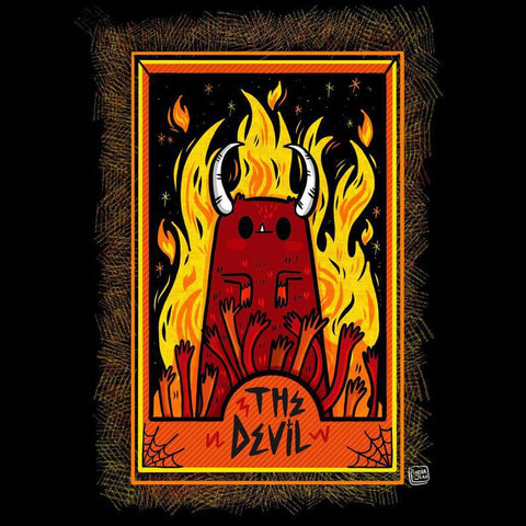 LJA-The Devil Tarot Card - 8x10