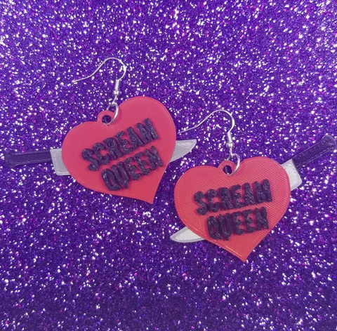 PV-Scream Queen 3D Printed Earrings