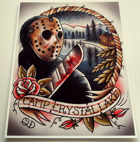 TPW-Camp Crystal Lake Jason Kewpie Tattoo - 8x10