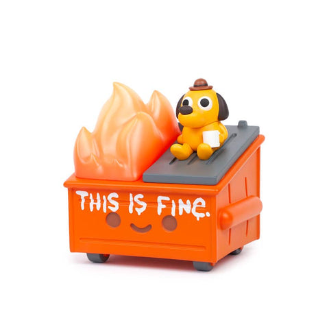100P-This Is Fine Dumpster Fire Vinyl Figure