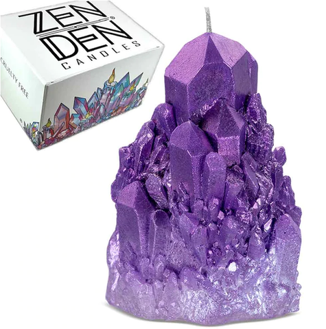 ZDC-Abundance Quartz Crystal Candle - Amethyst