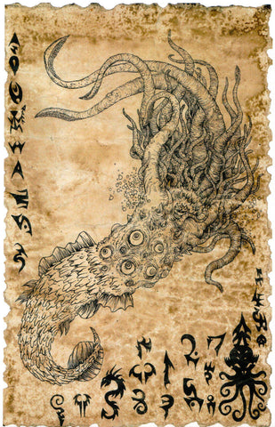 H-The Kraken Scroll - 11x17