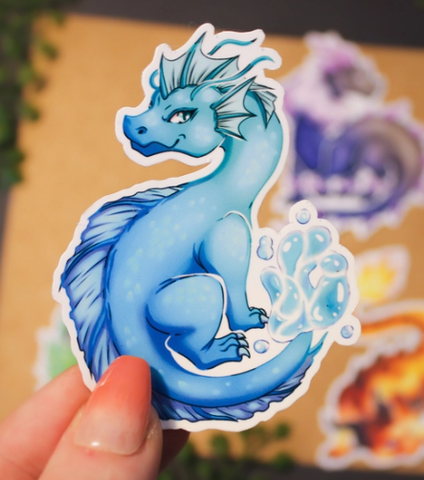 NNA-Elemental Dragon Sticker - Water