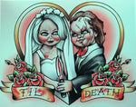 TPW-Chucky and Tiffany Til Death Tattoo - 11x14