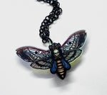 CUR-Layered Deaths Head Moth Necklace - Mini