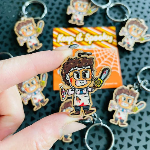 LJA-Lil Wooden Leatherface Keychain