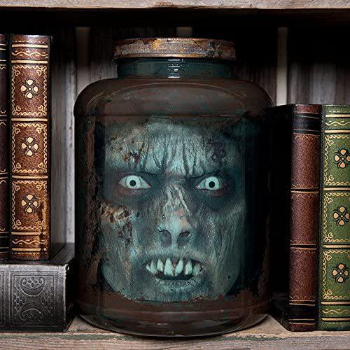 LJOH-Voodoo Queen- Head in Jar Prop - Fetid Green – Ghoulish Mortals