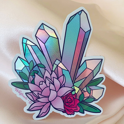 WCO-Crystal Cluster Sticker - Holographic