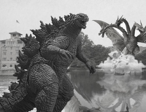 GM-Baker Hotel-Godzilla and King Ghidorah - 8x10 (8002)