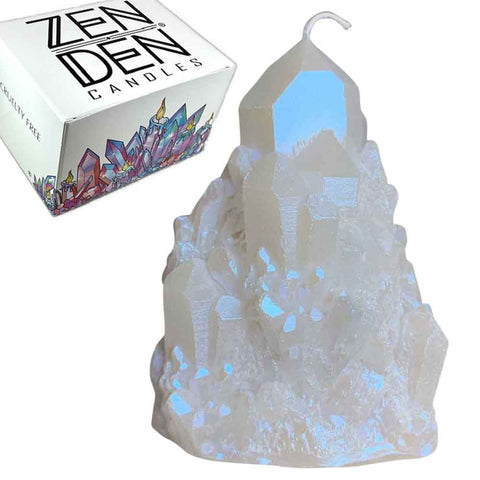 ZDC-Abundance Quartz Crystal Candle - Opal