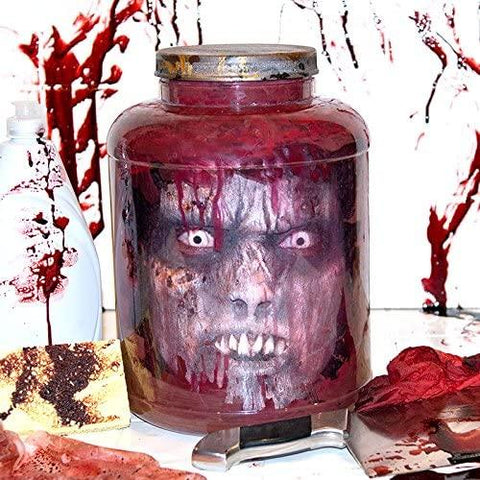 LJOH-Voodoo Queen- Head in Jar Prop - Fresh Red
