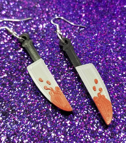 PV-Slasher Knife 3D Printed Earrings