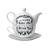 AOE-Freaks Like Me Drink Tea Tea Pot