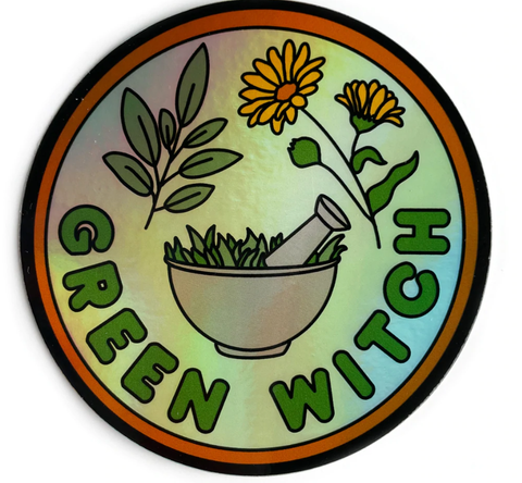 KWAC-Green Witch Sticker
