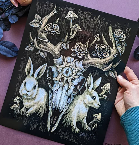 GB-Antlers and Hares - 11x14