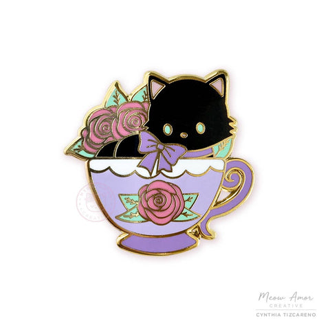 MAC-Purple Tea Cup Enamel Pin