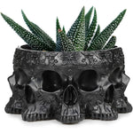 TWS-Skull Plant Round Planter 6"